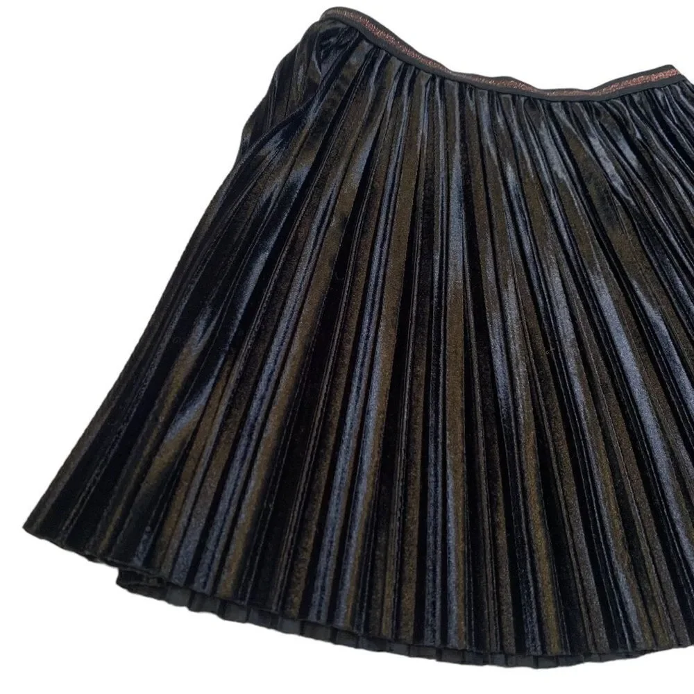Girls Epic Threads Black Pleated Velour Skirt - Picture 3 of 7